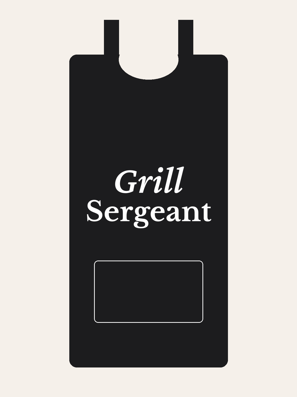 Grill Sergeant funny BBQ dad apron mockup